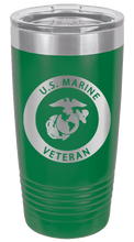 Load image into Gallery viewer, Marine Veteran Laser Engraved Tumbler (Etched)
