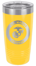 Load image into Gallery viewer, Marine Veteran Laser Engraved Tumbler (Etched)
