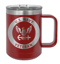 Load image into Gallery viewer, Navy Veteran Laser Engraved Mug (Etched)
