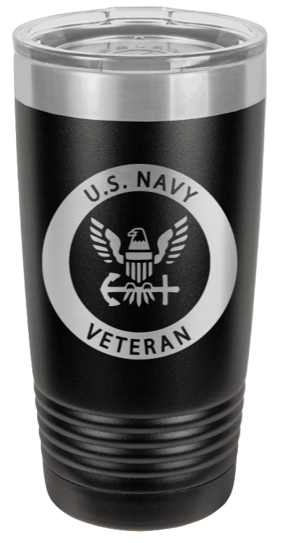 Navy Veteran Laser Engraved Tumbler (Etched)