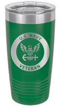 Load image into Gallery viewer, Navy Veteran Laser Engraved Tumbler (Etched)
