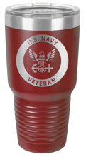 Load image into Gallery viewer, Navy Veteran Laser Engraved Tumbler (Etched)
