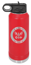 Load image into Gallery viewer, Navy Veteran Laser Engraved Water Bottle (Etched)
