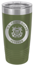 Load image into Gallery viewer, Coast Guard Veteran Laser Engraved Tumbler (Etched)
