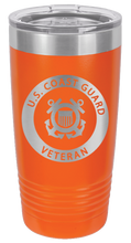 Load image into Gallery viewer, Coast Guard Veteran Laser Engraved Tumbler (Etched)
