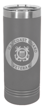 Load image into Gallery viewer, Coast Guard Veteran Laser Engraved Skinny Tumbler (Etched)
