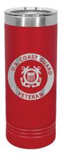 Load image into Gallery viewer, Coast Guard Veteran Laser Engraved Skinny Tumbler (Etched)
