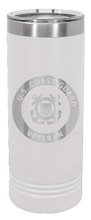 Load image into Gallery viewer, Coast Guard Veteran Laser Engraved Skinny Tumbler (Etched)
