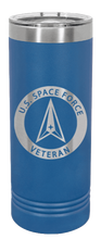 Load image into Gallery viewer, Space Force Veteran Laser Engraved Skinny Tumbler (Etched)

