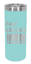 Load image into Gallery viewer, Proud U.S. Air Force Mom Laser Engraved Skinny Tumbler (Etched)
