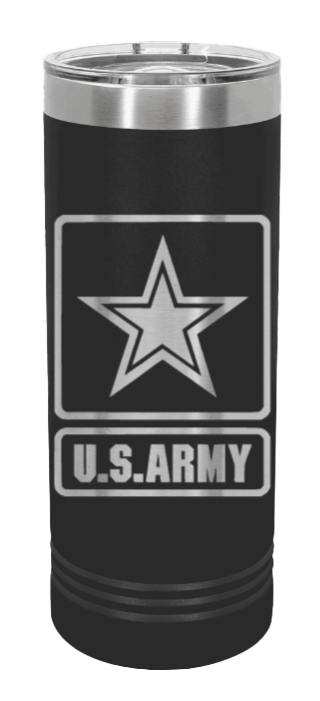 U.S. Army Laser Engraved Skinny Tumbler (Etched)
