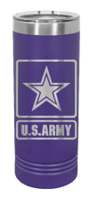 Load image into Gallery viewer, U.S. Army Laser Engraved Skinny Tumbler (Etched)
