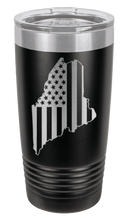 Load image into Gallery viewer, Maine State American Flag Laser Engraved Tumbler (Etched)
