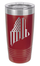 Load image into Gallery viewer, Maine State American Flag Laser Engraved Tumbler (Etched)
