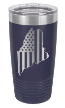 Load image into Gallery viewer, Maine State American Flag Laser Engraved Tumbler (Etched)
