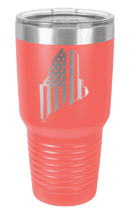 Load image into Gallery viewer, Maine State American Flag Laser Engraved Tumbler (Etched)
