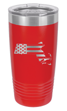 Load image into Gallery viewer, Massachusetts State American Flag Laser Engraved Tumbler (Etched)
