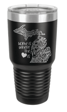 Load image into Gallery viewer, Michigan - Home Is Where the Heart is Laser Engraved Tumbler (Etched)
