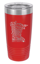 Load image into Gallery viewer, Minnesota - Home Is Where the Heart is Laser Engraved Tumbler (Etched)
