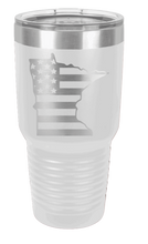 Load image into Gallery viewer, Minnesota State American Flag Laser Engraved Tumbler (Etched)
