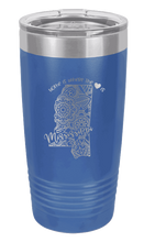 Load image into Gallery viewer, Mississippi - Home Is Where the Heart is Laser Engraved Tumbler (Etched)
