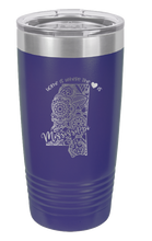 Load image into Gallery viewer, Mississippi - Home Is Where the Heart is Laser Engraved Tumbler (Etched)
