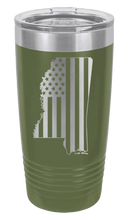 Load image into Gallery viewer, Mississippi State American Flag Laser Engraved Tumbler (Etched)
