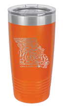 Load image into Gallery viewer, Missouri - Home Is Where the Heart is Laser Engraved Tumbler (Etched)
