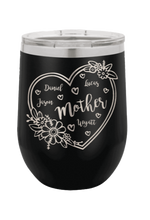 Load image into Gallery viewer, Mother with Names - Customizable - Laser Engraved Wine Tumbler (Etched)
