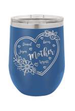 Load image into Gallery viewer, Mother with Names - Customizable - Laser Engraved Wine Tumbler (Etched)
