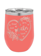 Load image into Gallery viewer, Mother with Names - Customizable - Laser Engraved Wine Tumbler (Etched)
