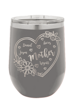 Load image into Gallery viewer, Mother with Names - Customizable - Laser Engraved Wine Tumbler (Etched)
