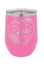 Load image into Gallery viewer, Mother with Names - Customizable - Laser Engraved Wine Tumbler (Etched)
