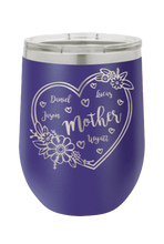 Load image into Gallery viewer, Mother with Names - Customizable - Laser Engraved Wine Tumbler (Etched)
