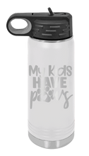 Load image into Gallery viewer, My Kids have Paws Laser Engraved Water Bottle (Etched)
