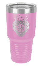 Load image into Gallery viewer, Strawberry Monogram Laser Engraved Tumbler (Etched)
