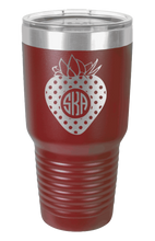 Load image into Gallery viewer, Strawberry Monogram Laser Engraved Tumbler (Etched)
