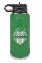 Load image into Gallery viewer, Strawberry Name 1 Laser Engraved Water Bottle (Etched)
