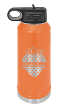 Load image into Gallery viewer, Strawberry Name 1 Laser Engraved Water Bottle (Etched)
