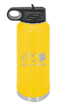 Load image into Gallery viewer, Peace Love and Strawberries Laser Engraved Water Bottle (Etched)
