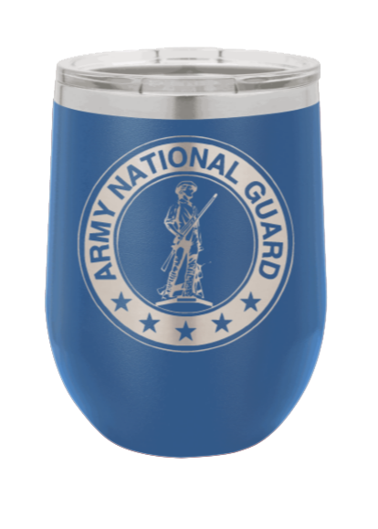 National Guard Laser Engraved Wine Tumbler (Etched)