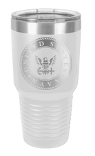 Load image into Gallery viewer, Navy Laser Engraved Tumbler (Etched)
