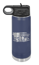 Load image into Gallery viewer, Vet Flag  (Veteran Flag) Laser Engraved Water Bottle (Etched)
