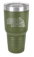 Load image into Gallery viewer, Nebraska - Home Is Where the Heart is Laser Engraved Tumbler (Etched)
