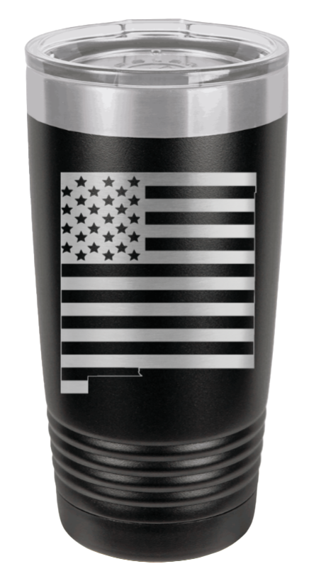 New Mexico State American Flag Laser Engraved Tumbler (Etched)