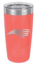 Load image into Gallery viewer, North Carolina State American Flag Laser Engraved Tumbler (Etched)
