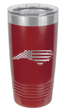 Load image into Gallery viewer, North Carolina State American Flag Laser Engraved Tumbler (Etched)
