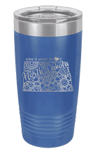 Load image into Gallery viewer, North Dakota - Home Is Where the Heart is Laser Engraved Tumbler (Etched)
