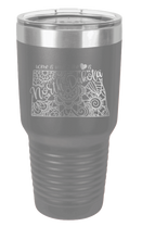 Load image into Gallery viewer, North Dakota - Home Is Where the Heart is Laser Engraved Tumbler (Etched)
