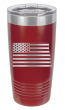Load image into Gallery viewer, North Dakota State American Flag Laser Engraved Tumbler (Etched)

